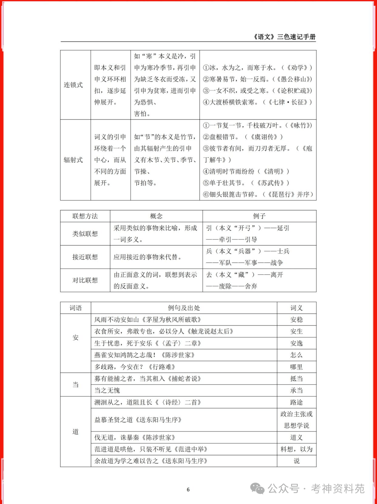 2024下初中语文教资笔试三色学霸笔记重点汇总