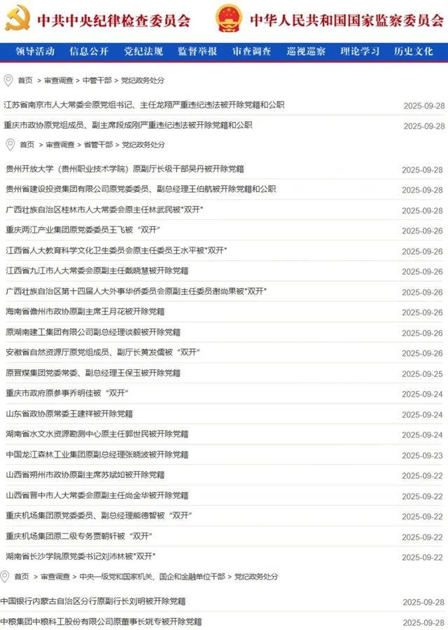 27人被查,24人被处分!直辖市62岁“老虎”,结交政治骗子被双开